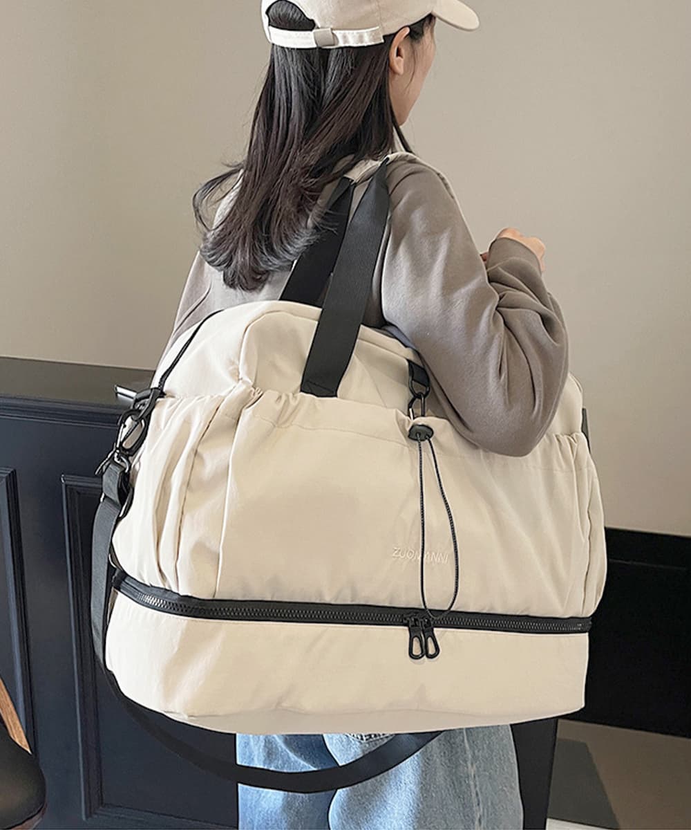 ジムバッグ 大容量ナイロンバッグ男女兼用鞄靴収納付