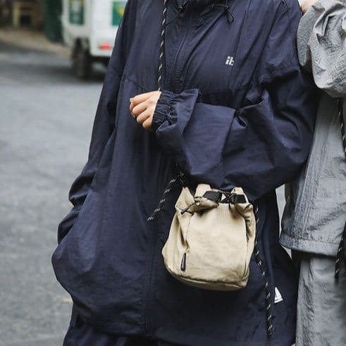 ジムバッグ ナイロン巾着ミニバッグ ショルダー 5色展開 男女兼用