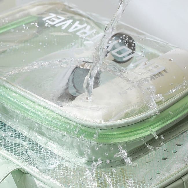 ジムバッグ 透明シューズポケット付き防水ジムバッグ