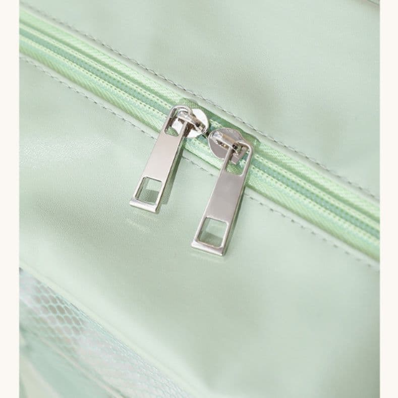 ジムバッグ 透明シューズポケット付き防水ジムバッグ