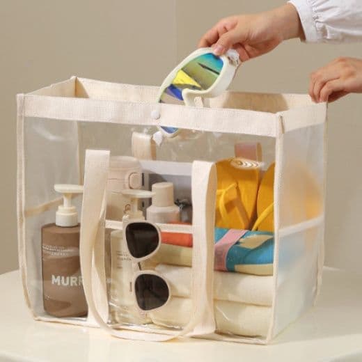 ジムバッグ 透明PVC素材大容量防水ジムバッグ