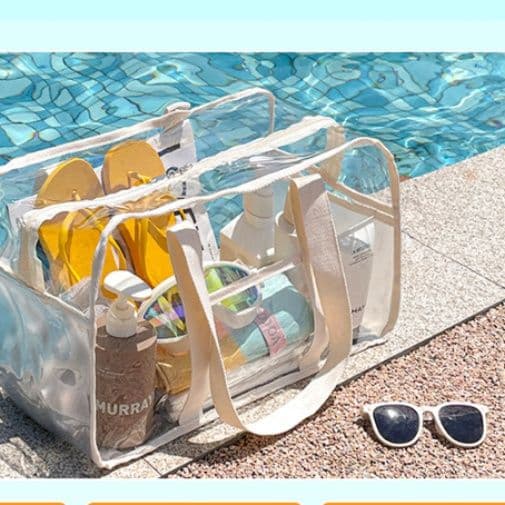 ジムバッグ 透明PVC素材大容量防水ジムバッグ