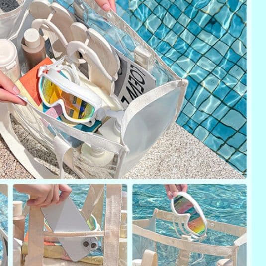 ジムバッグ 透明PVC素材大容量防水ジムバッグ