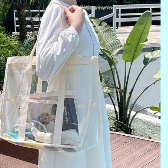 ジムバッグ 透明PVC素材大容量防水ジムバッグ