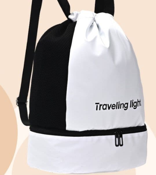 ジムバッグ 軽量ナップサック型防水ジムバッグ二層式