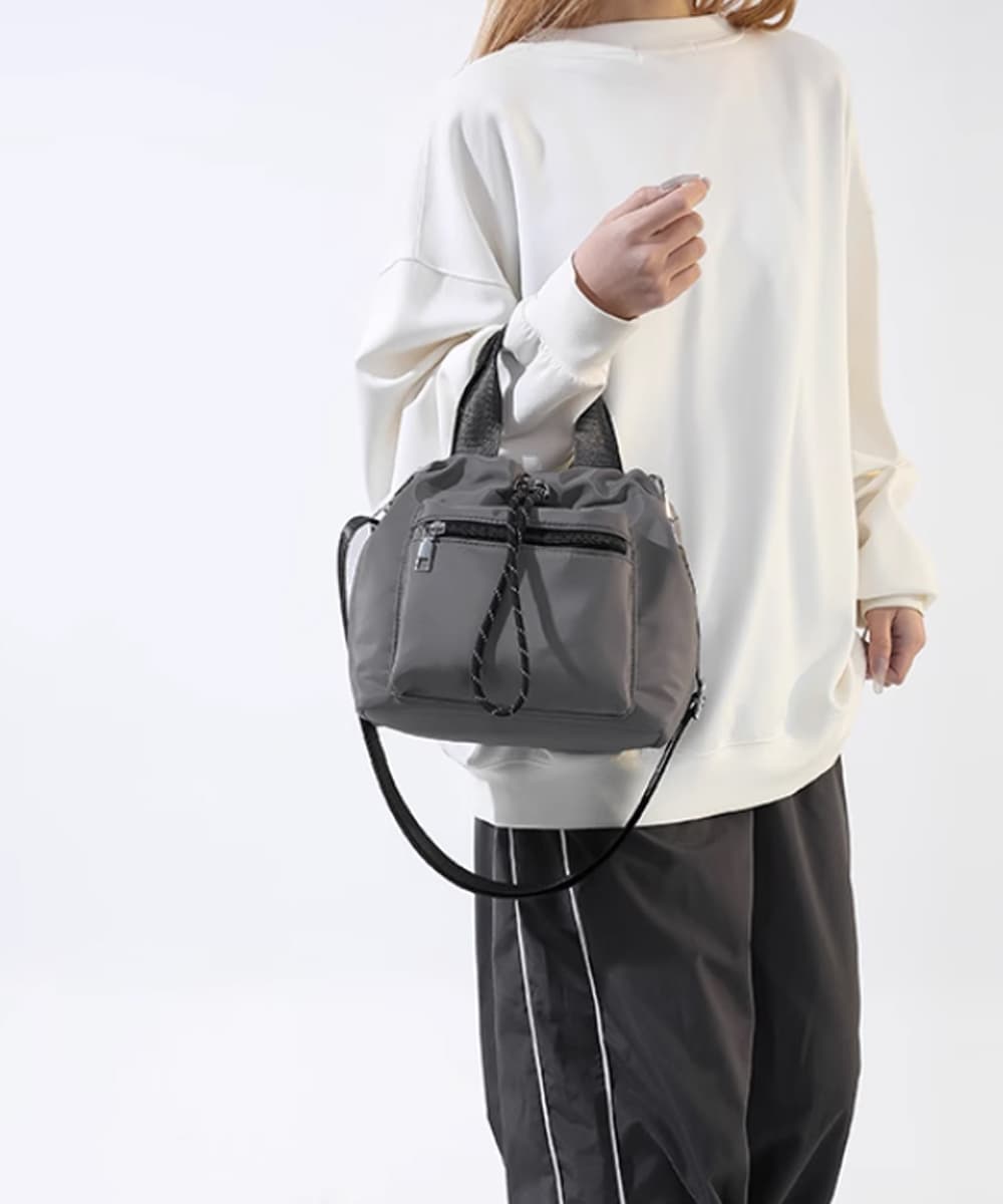 ジムバッグ 巾着型ミニバッグ レディース 小さめショルダー