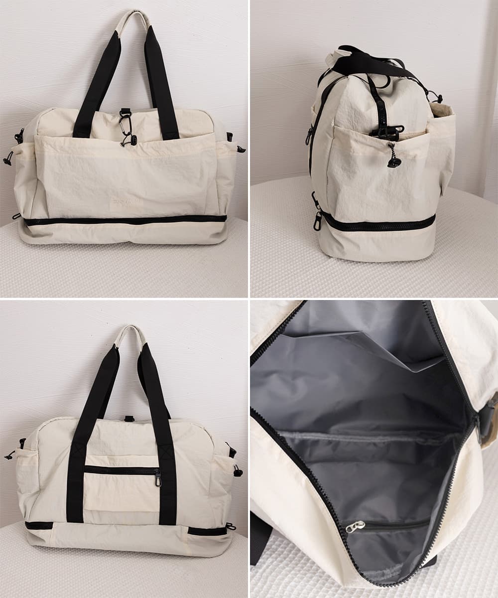 ジムバッグ 大容量ナイロンバッグ男女兼用鞄靴収納付