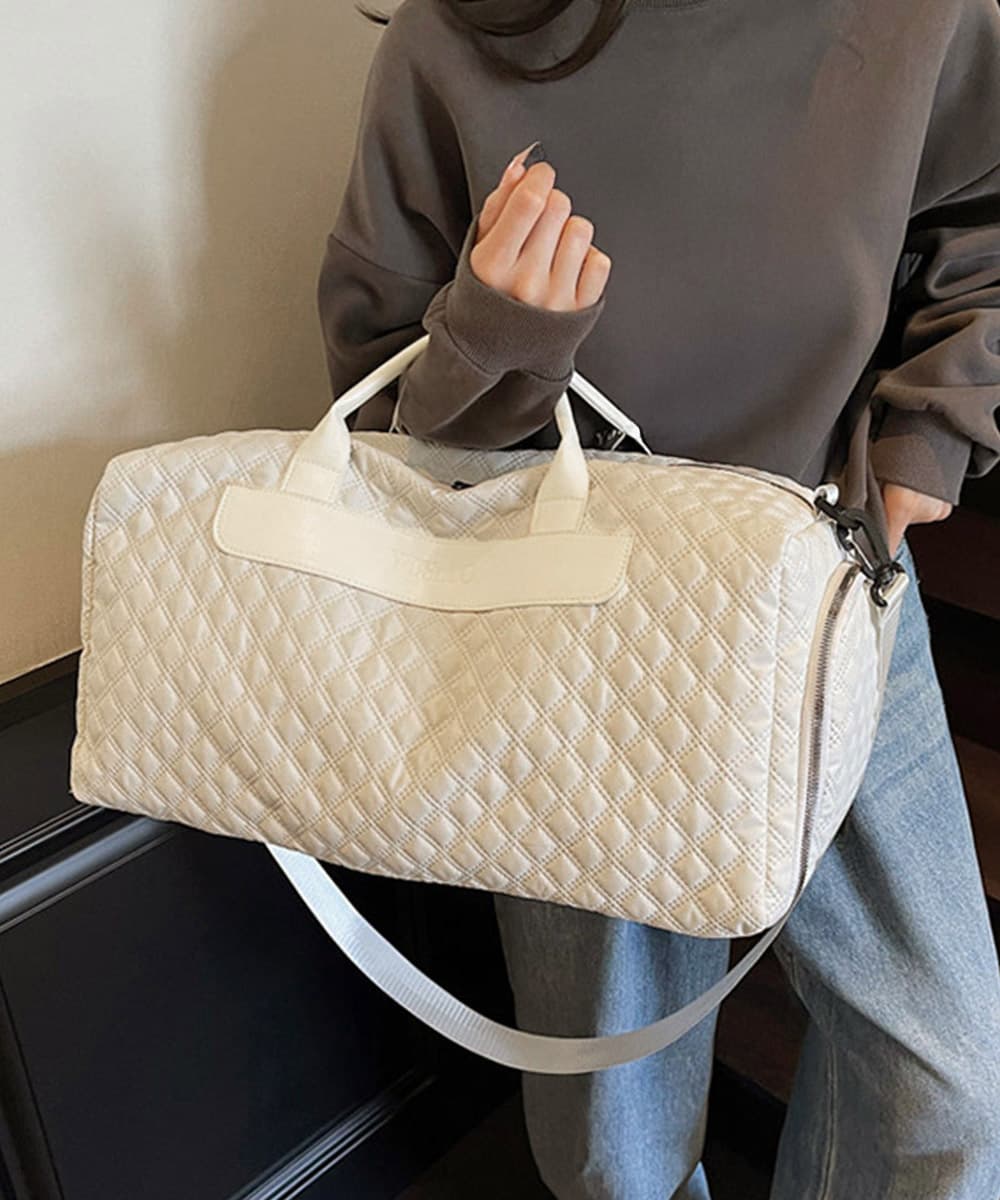 ジムバッグ キルティング大容量トートバッグ ジム用ボストン