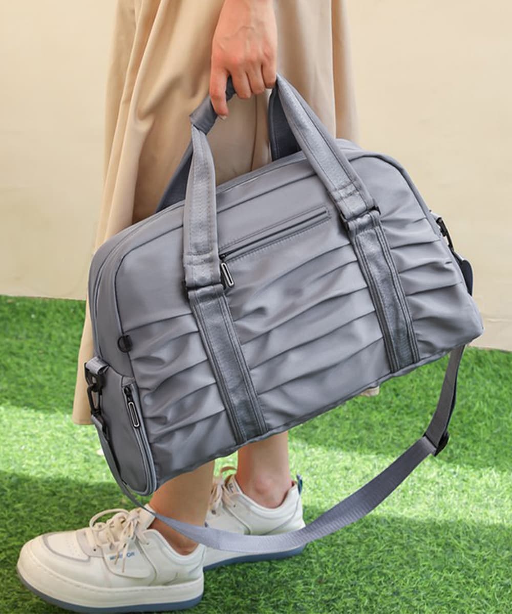 ジムバッグ 大容量プリーツナイロンバッグ 軽量旅行ジム用