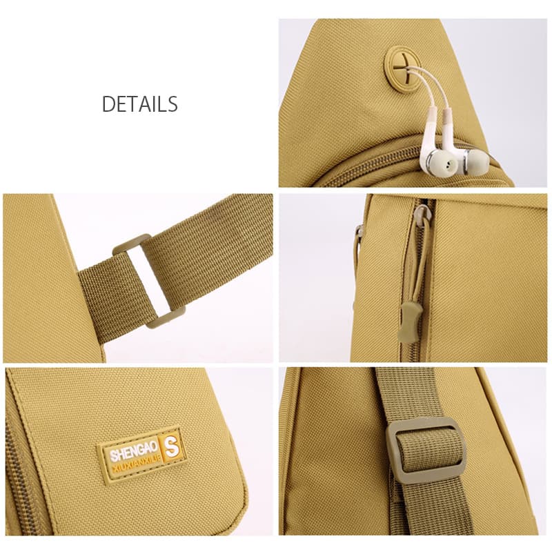 ジムバッグ 軽量ミニバッグ 肩掛け 斜め掛け 音楽穴付き