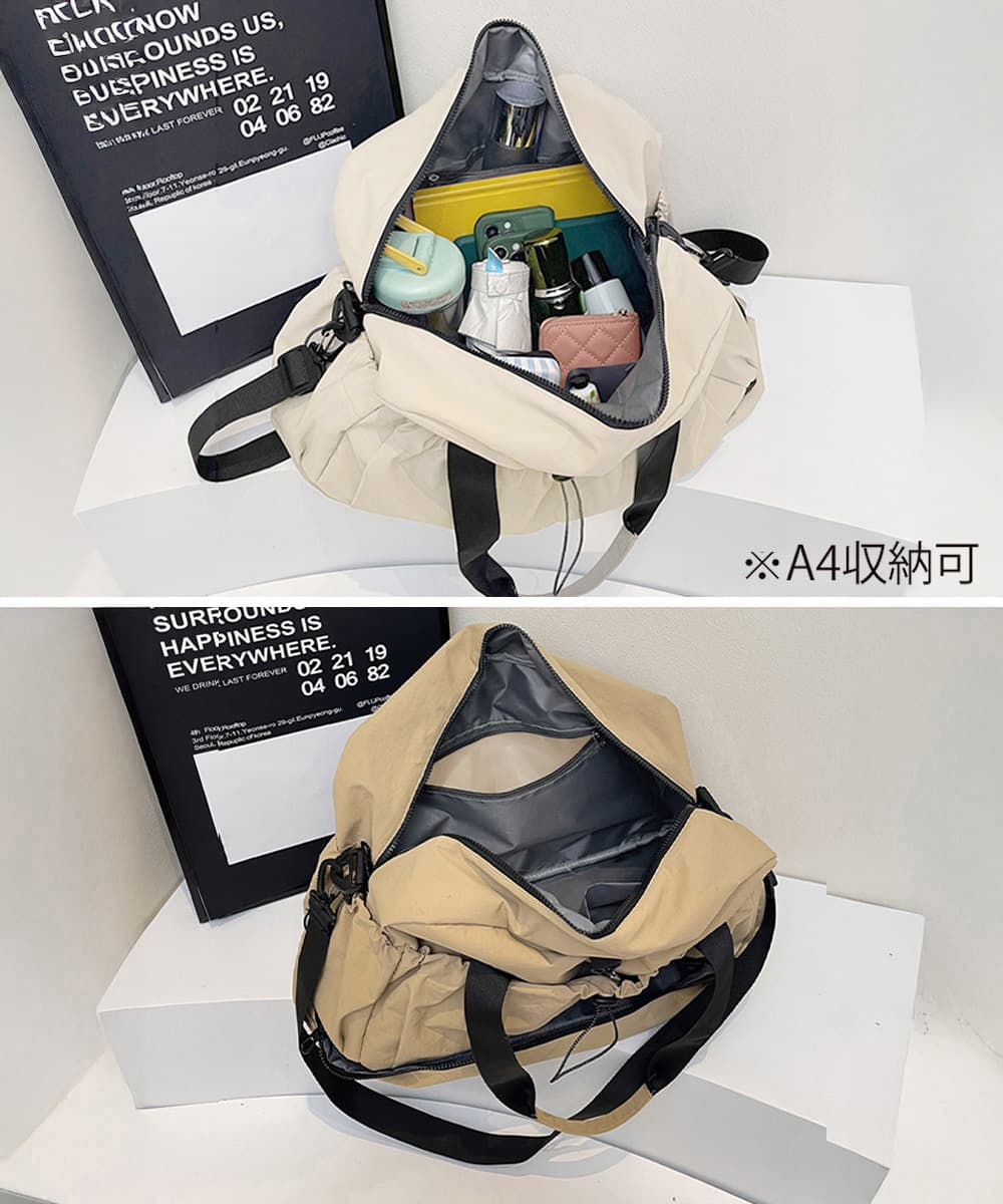 ジムバッグ 大容量ナイロンバッグ男女兼用鞄靴収納付