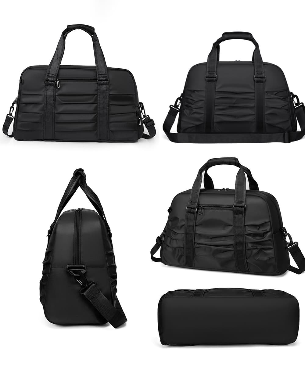 ジムバッグ 大容量プリーツナイロンバッグ 軽量旅行ジム用