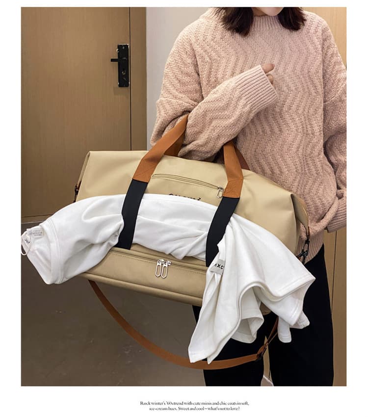 ジムバッグ ナイロンバッグ 大容量 ボストンバッグ 斜め掛け 靴ポケット付き 旅行鞄