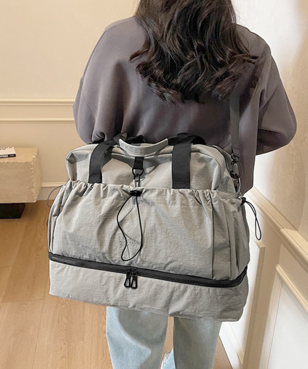 ジムバッグ 大容量ナイロンバッグ男女兼用鞄靴収納付