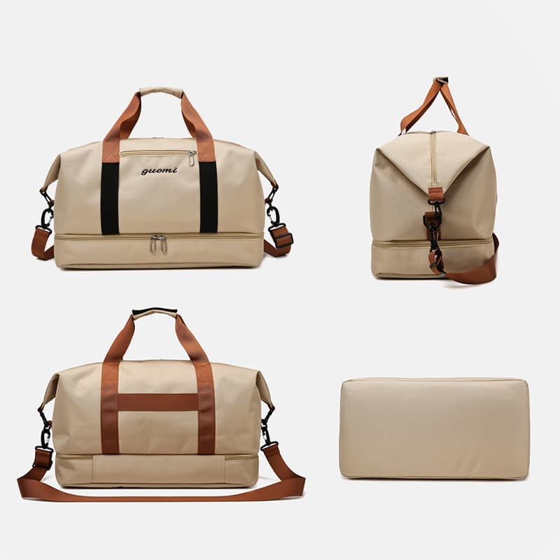 ジムバッグ ナイロンバッグ 大容量 ボストンバッグ 斜め掛け 靴ポケット付き 旅行鞄