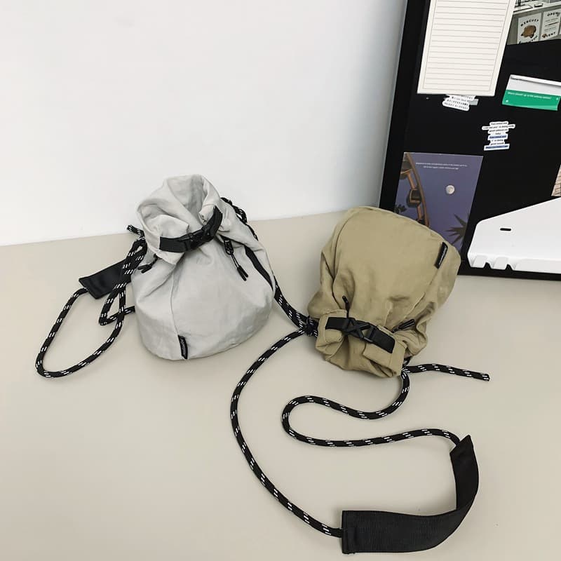 ジムバッグ ナイロン巾着ミニバッグ ショルダー 5色展開 男女兼用