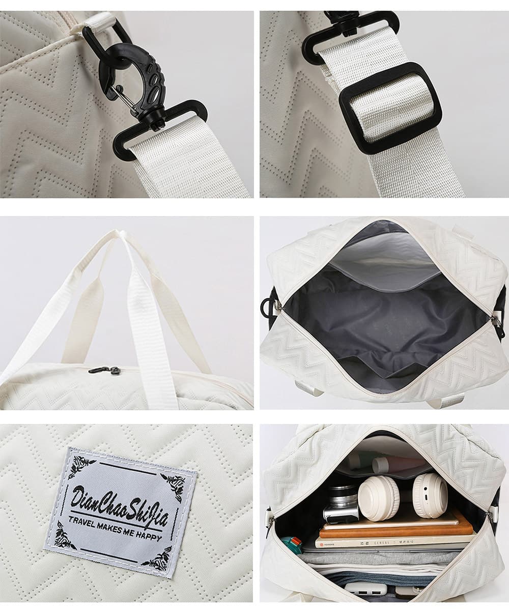 ジムバッグ レディース大容量拡張ボストンバッグ 小物入れ付き