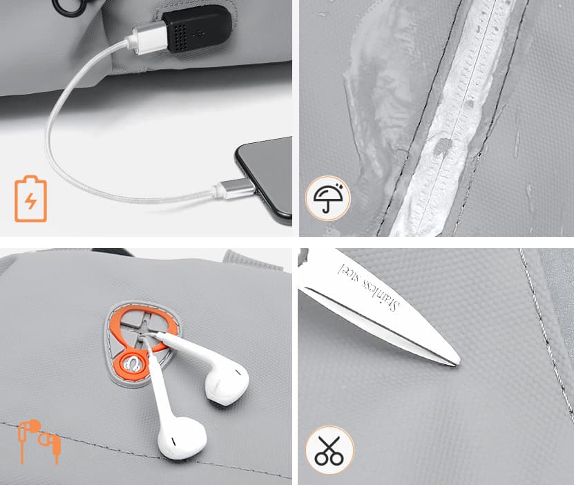 ジムバッグ メンズ撥水大容量バックパック黒グレー