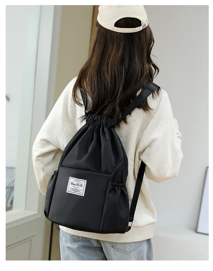 ジムバッグ レディース撥水巾着型バックパック