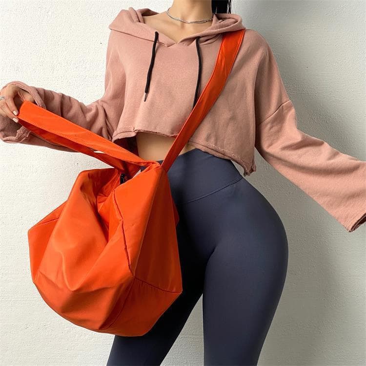 レディース大容量軽量ジムバッグ運動用 持ち運び便利収納バッグ