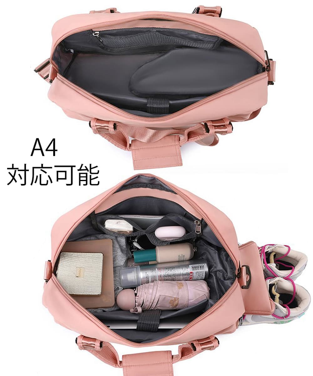 ジムバッグ 大容量プリーツナイロンバッグ 軽量旅行ジム用