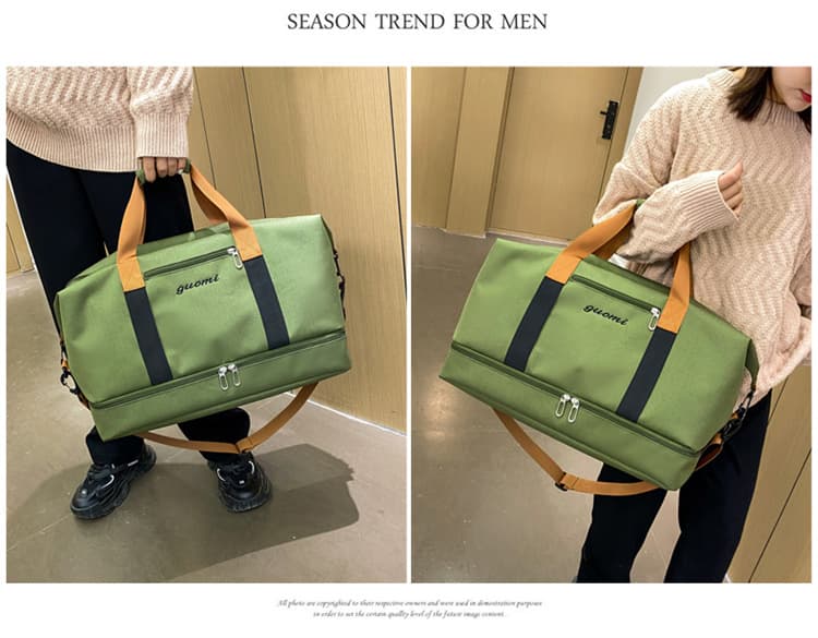 ジムバッグ ナイロンバッグ 大容量 ボストンバッグ 斜め掛け 靴ポケット付き 旅行鞄