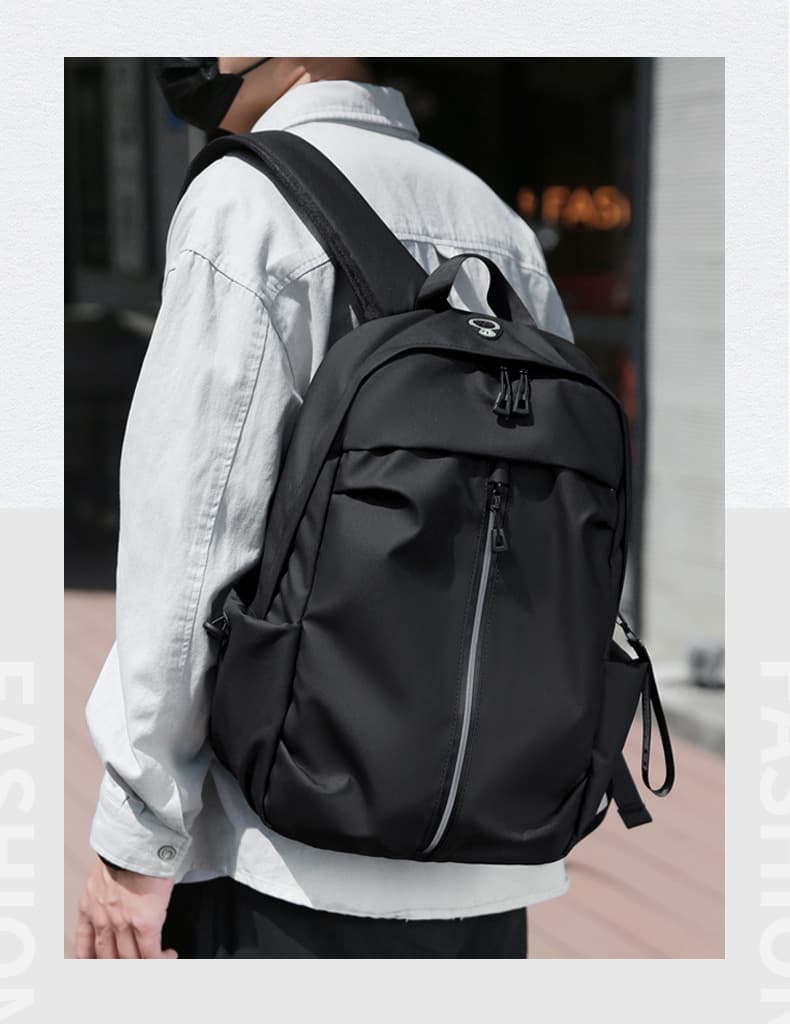 ジムバッグ メンズ撥水大容量バックパック黒グレー