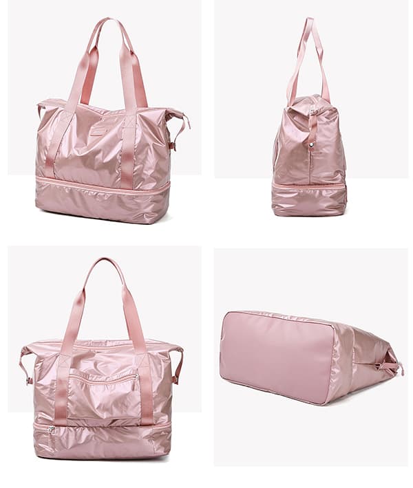 大容量ジムバッグ防水仕様靴収納付き男女兼用トートバッグ