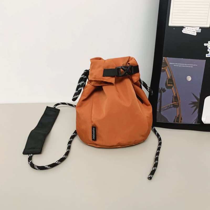 ジムバッグ ナイロン巾着ミニバッグ ショルダー 5色展開 男女兼用