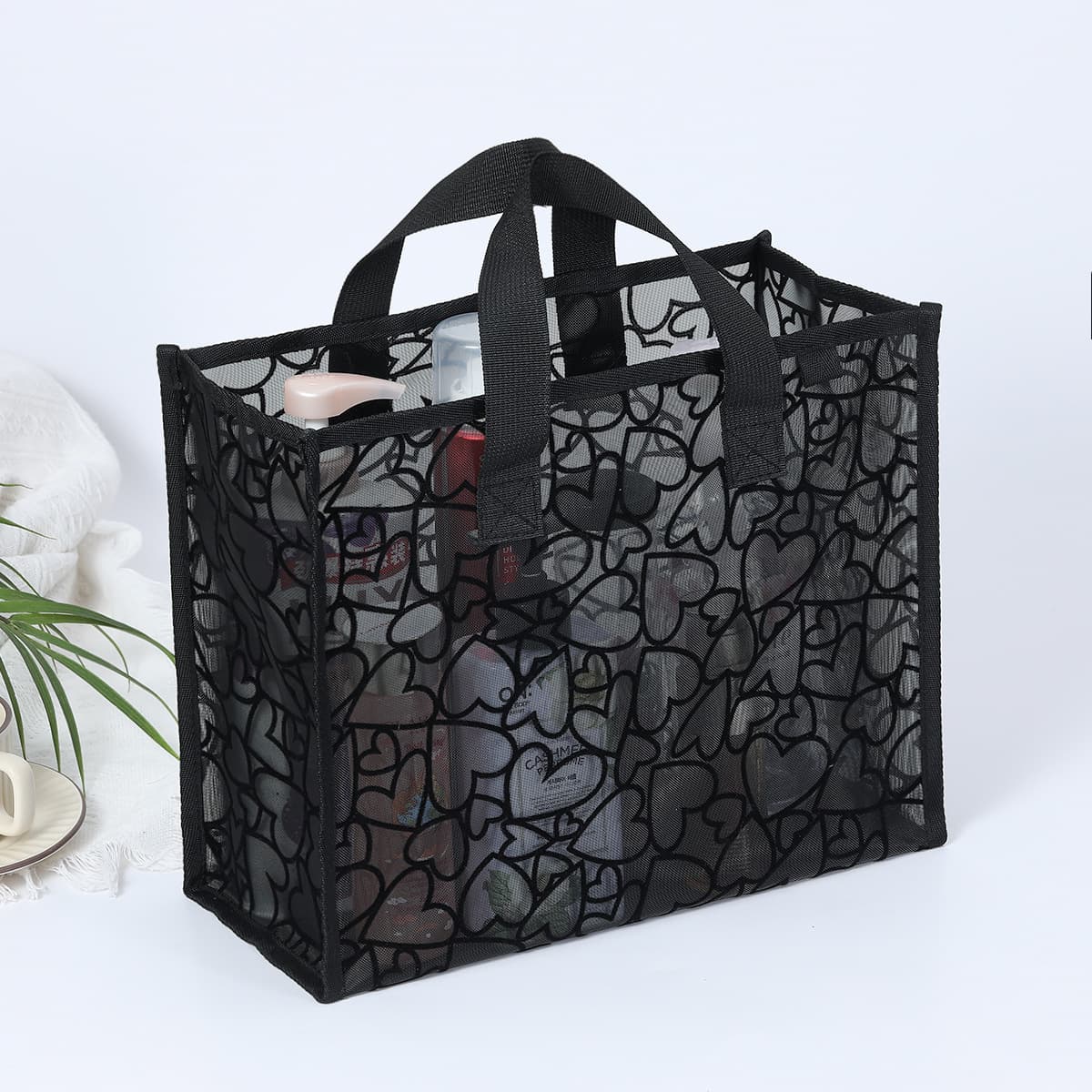 ジムバッグ 女性用メッシュ素材ミニバッグ多色展開トート