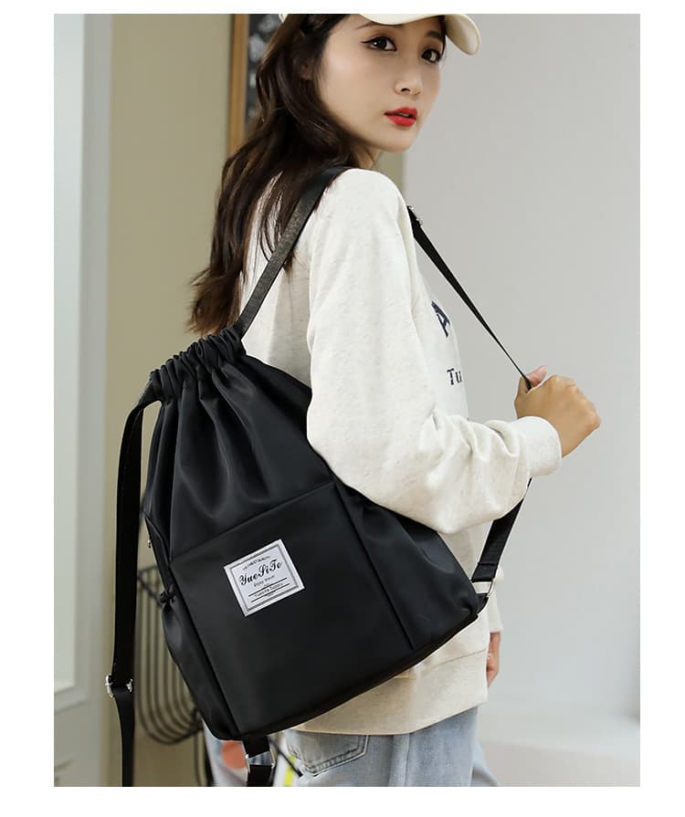 ジムバッグ レディース撥水巾着型バックパック