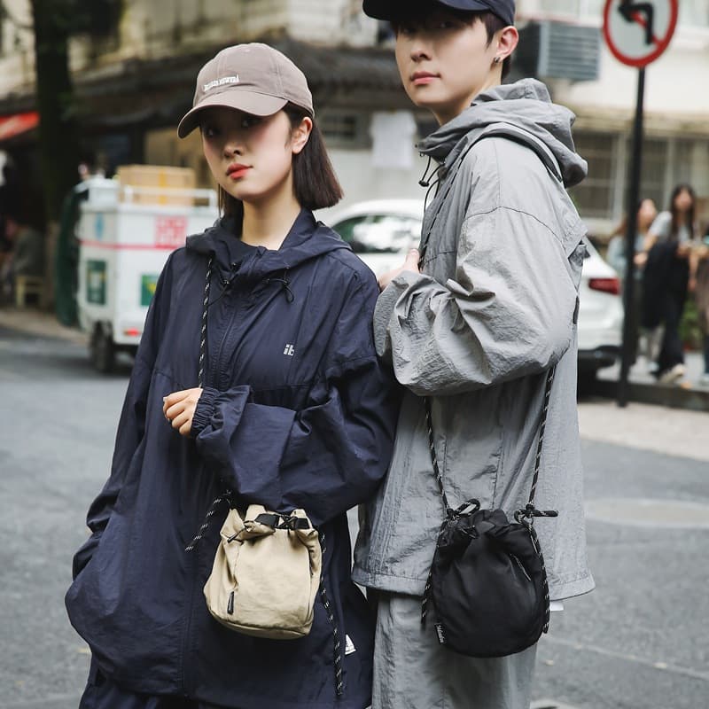 ジムバッグ ナイロン巾着ミニバッグ ショルダー 5色展開 男女兼用