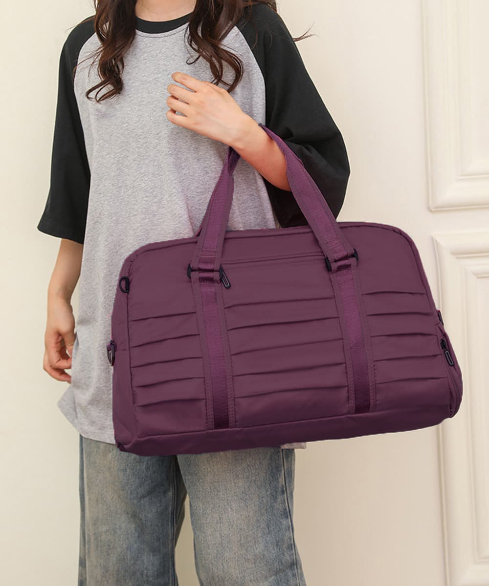 ジムバッグ 大容量プリーツナイロンバッグ 軽量旅行ジム用