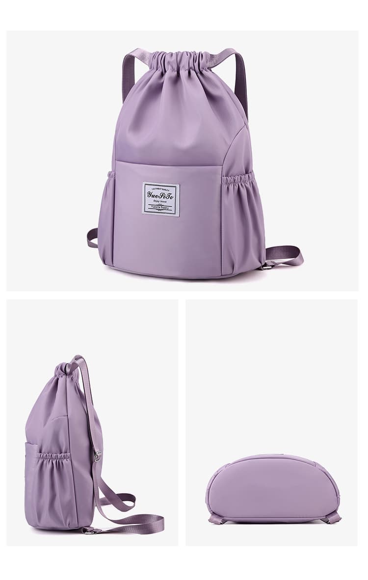 ジムバッグ レディース撥水巾着型バックパック