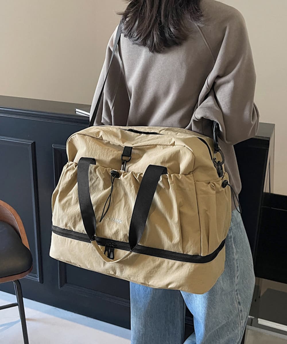 ジムバッグ 大容量ナイロンバッグ男女兼用鞄靴収納付