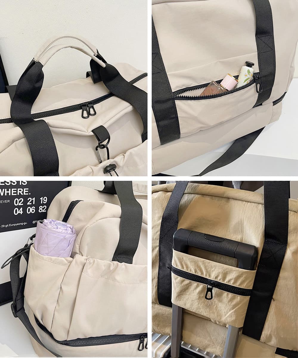 ジムバッグ 大容量ナイロンバッグ男女兼用鞄靴収納付