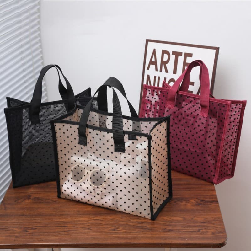 ジムバッグ 女性用メッシュ素材ミニバッグ多色展開トート