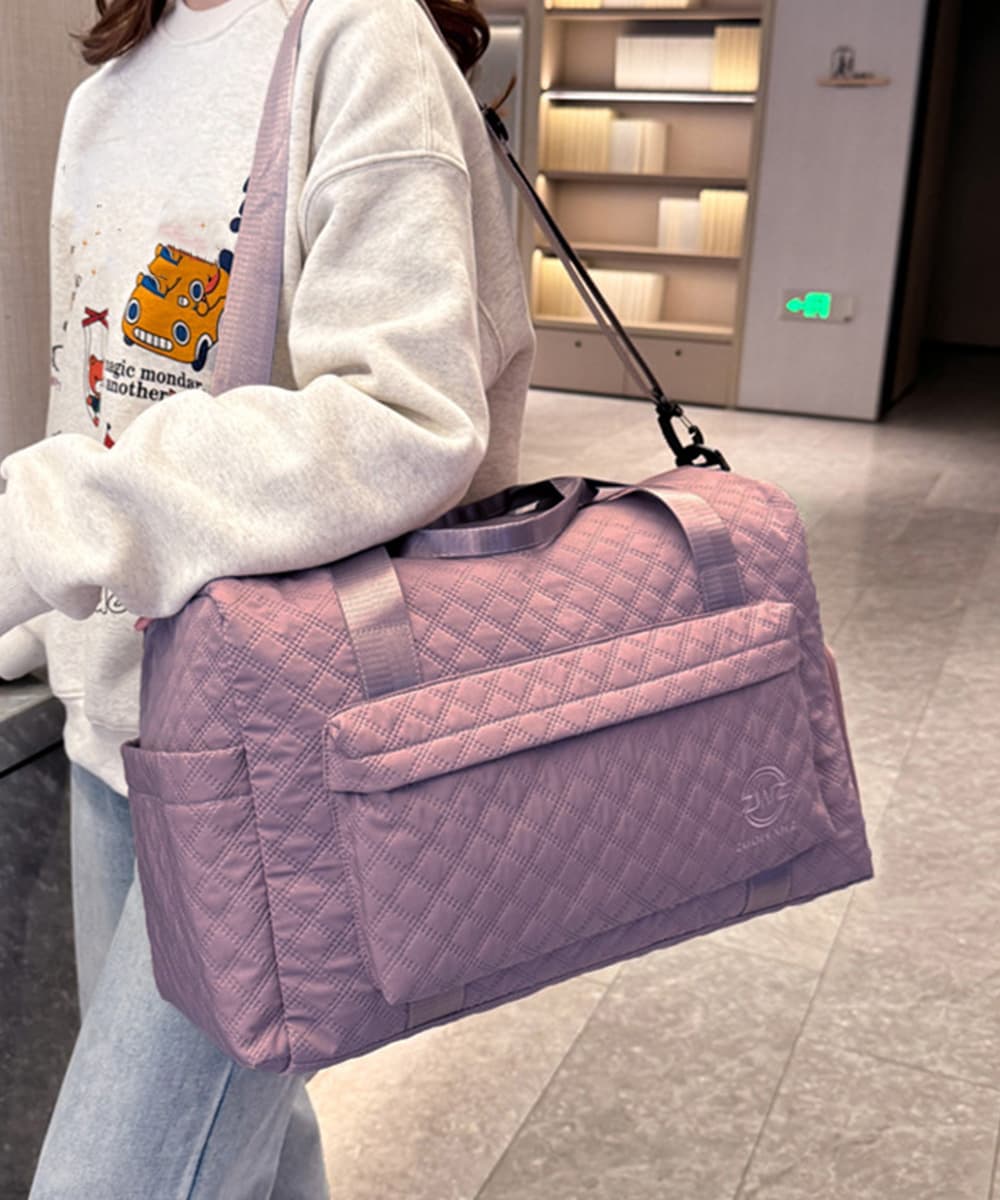 ジムバッグ ナイロン製キルティングボストンバッグ大容量カバン
