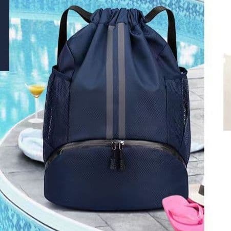 ジムバッグ 巾着型防水ジムバッグ独立シューズ収納付き