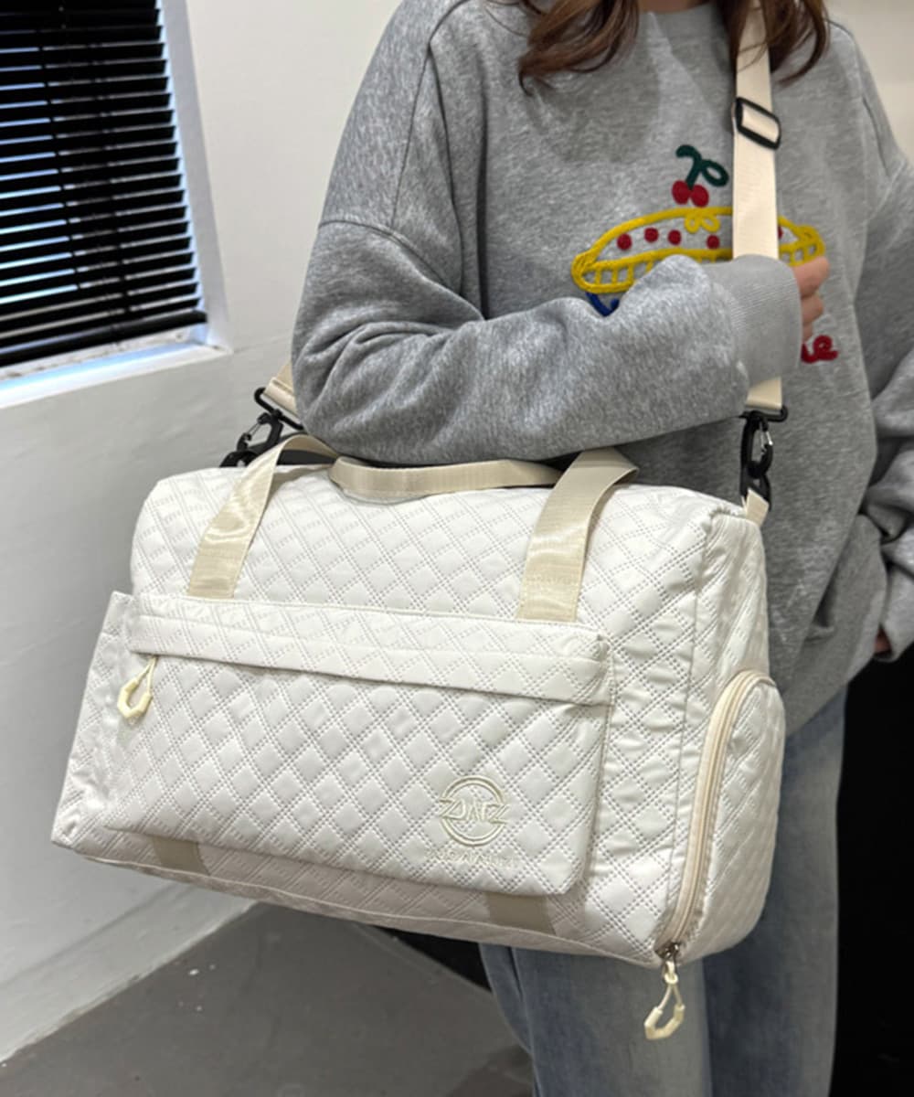 ジムバッグ ナイロン製キルティングボストンバッグ大容量カバン